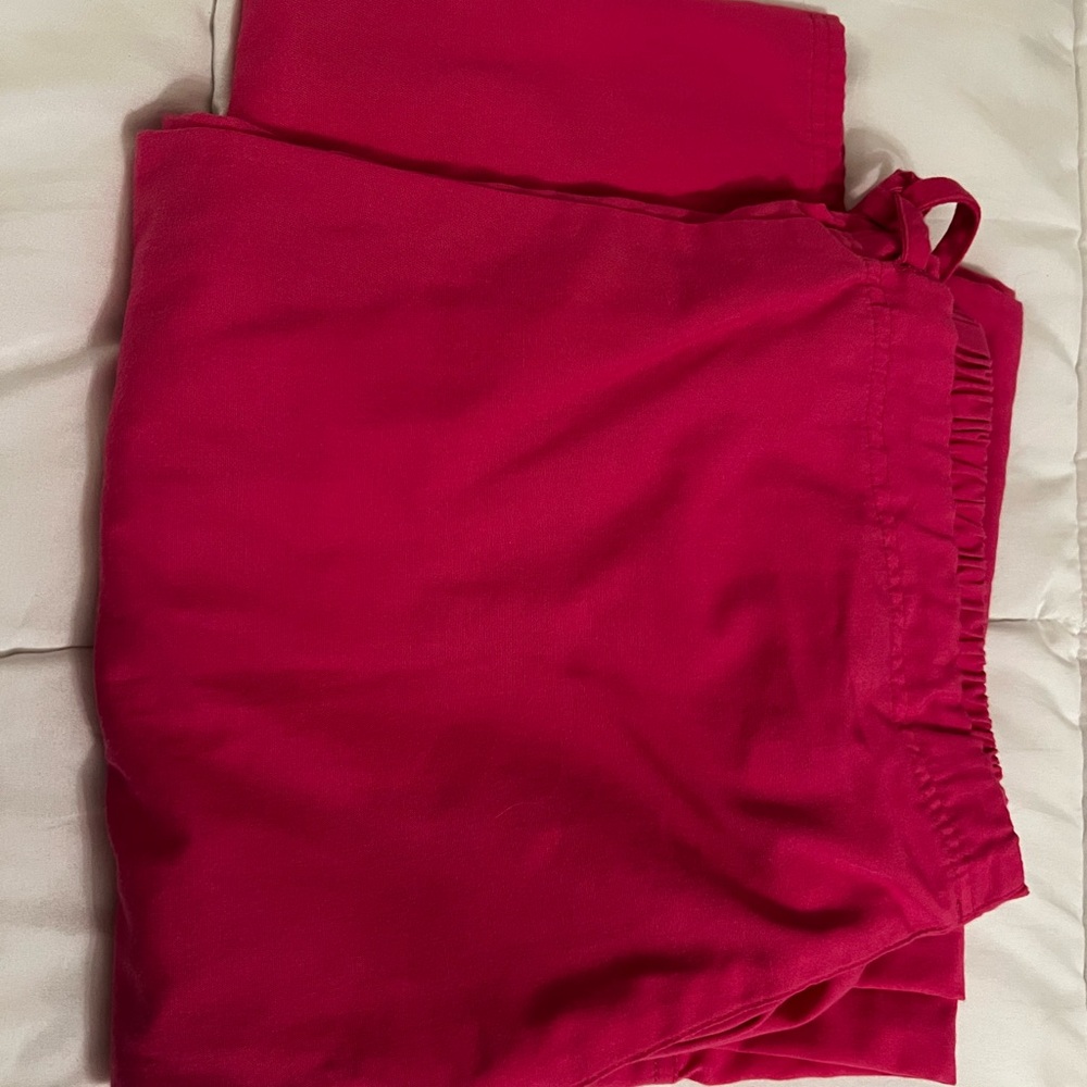 Women’s medium SB Scrub pants Bright Pink tie front nurse - Picture 2 of 2